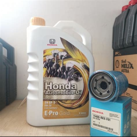 Jual Paket Oli Honda E Pro Gold 0w 20 4 Liter Dan Filter Oli Honda Jazz