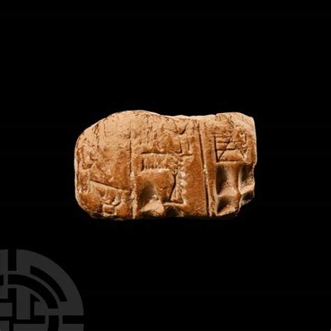 Sumerian Pictographic Cuneiform Tablet Fragment (#0840) on Feb 22, 2023 ...