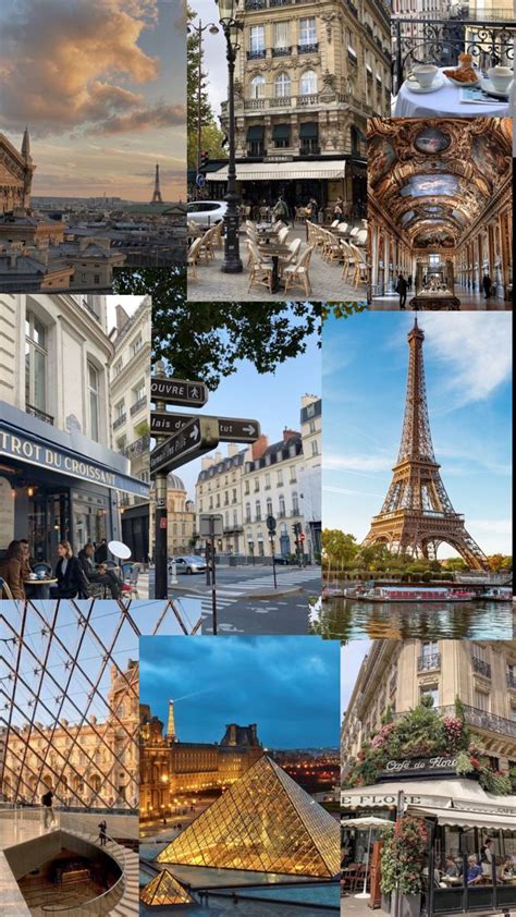 The Collage Shows Many Different Buildings In Paris Including The