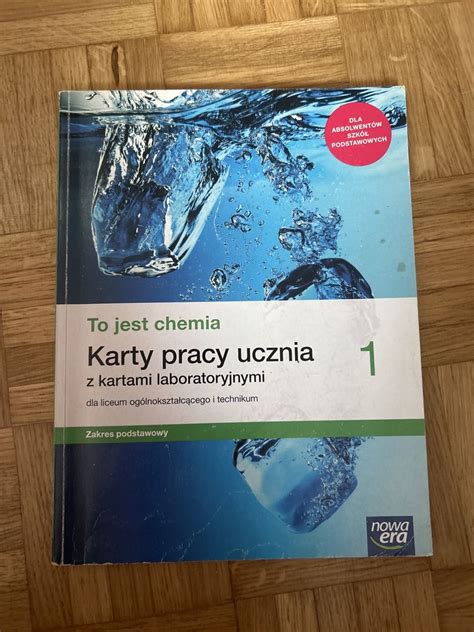 Karty Pracy Chemia Nowa Era Klasa 1 Piaseczno OLX Pl