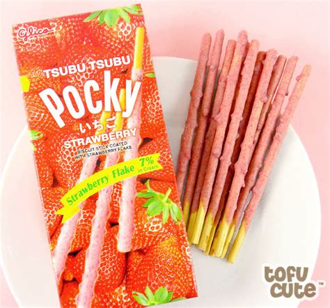 Buy Glico Pocky Tsubu Tsubu Biscuit Sticks Strawberry Flake At Tofu Cute