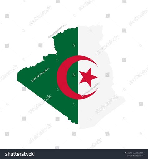 Algeria Flag Map Vector Illustration Isolated Stock Vector (Royalty ...