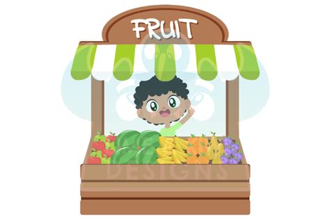 Fruit Market Stall Clipart