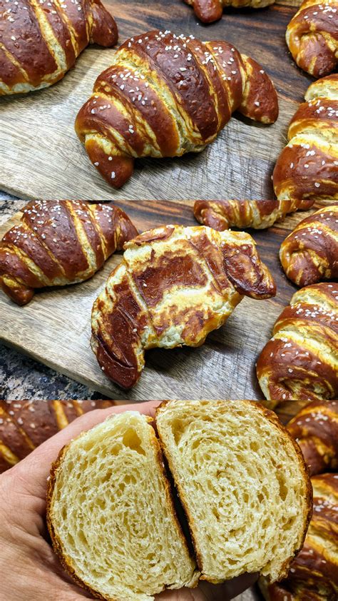 [homemade] Pretzel Croissants Food