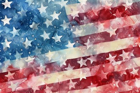 American Flag Watercolor Art Graphic By Sun Sublimation · Creative Fabrica