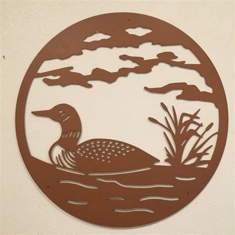 Loon Decor, Loon Wall Art, Loon Silhouette, Loon Wildlife Metal Art, W21A - Etsy | Loon decor ...