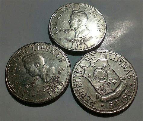 1975 Philippines 5 Peso Coins Coins Personalized Items Philippines