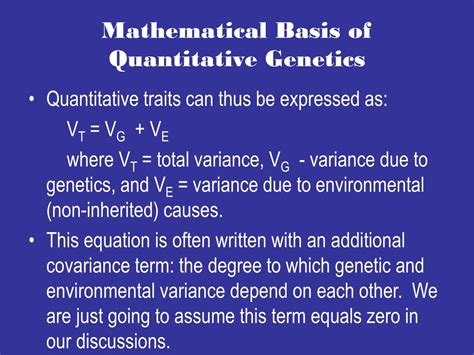 Ppt Introduction To Quantitative Genetics Powerpoint Presentation