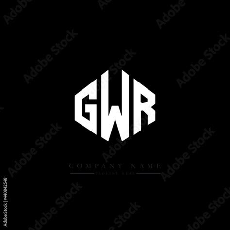 GWR letter logo design with polygon shape. GWR polygon logo monogram ...