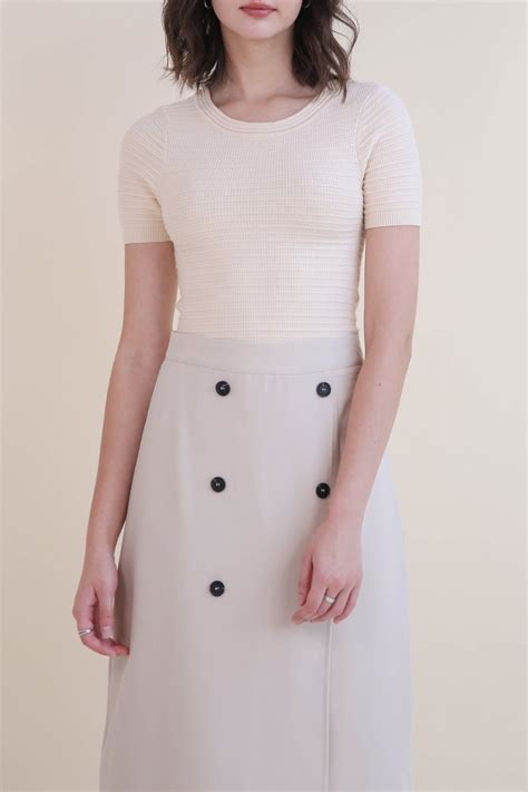 NOLA KNIT TOP NUDE The Willow Label