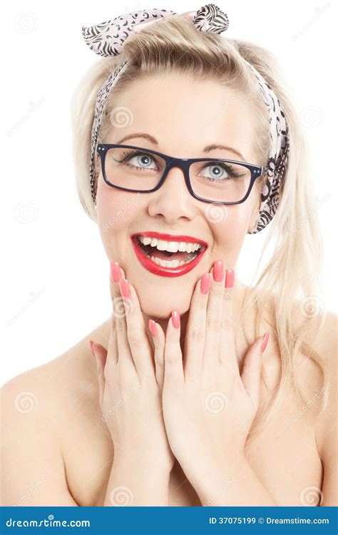 Belle Fille Blonde De Pin Up Image Stock Image Du Verticale Type 37075199