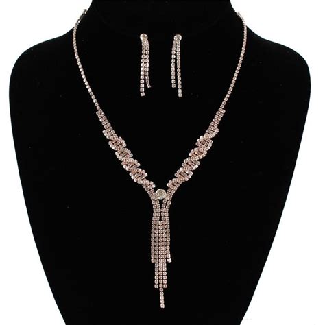 Rhinestone Necklace Set DDFLimport Wholesale Fashion Jewelry