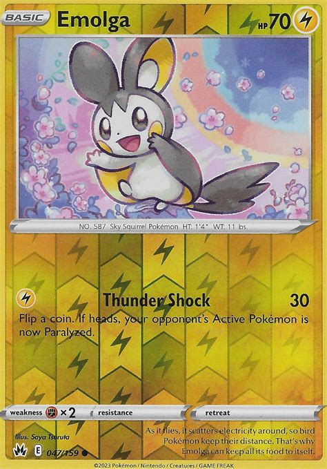 Emolga Reverse Holo 47 Prices Pokemon Crown Zenith Pokemon Cards