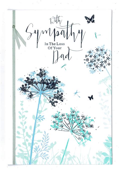 Dad Sympathy Card With Sympathy In The Loss Of Your Dad With Love Ts And Cards