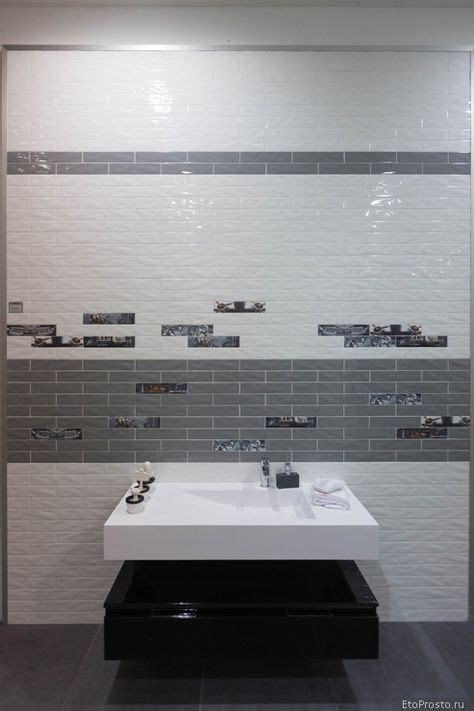 Бело-серая плитка Azulev (With images) | Tile trends, Lighted bathroom ...