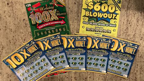 Scratching 10x Money Holiday 100x Money 🎄 And 600 Blowout Scratch Off