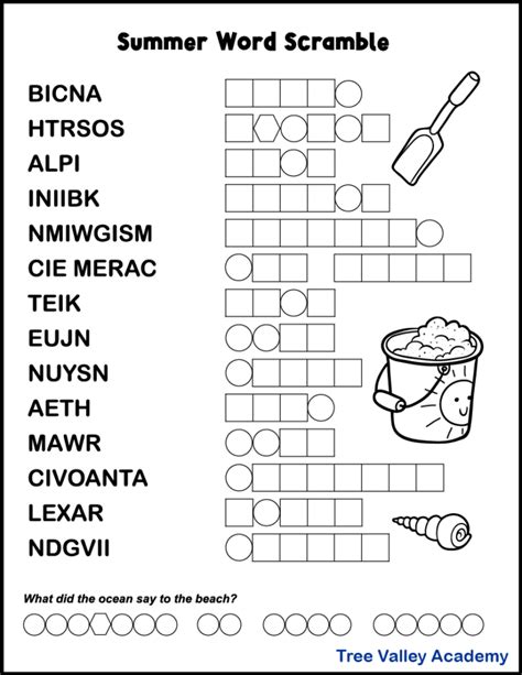 Word Scramble Worksheets For Grade 3