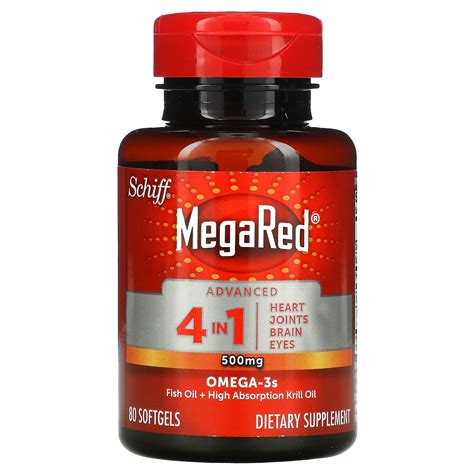 Schiff, MegaRed, Advanced 4 In 1, 500 mg, 80 Softgels - iHerb