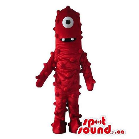 Yo Gabba Gabba Characters Red One Eyed Alien Plush Spotsound Mascot