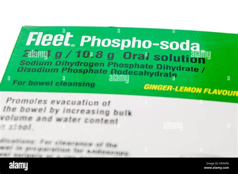 Fleet phospho-soda bowl preparation oral solution, used to clear Stock Photo: 83059944 - Alamy