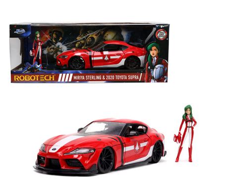 2020 Toyota Supra Red With Miriya Sterling Figure Robotech 1 24 Scale