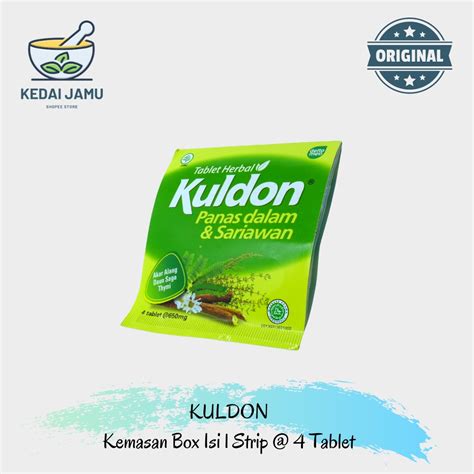 Jual Kuldon Tablet Herbal Panas Dalam Dan Sariawan Sachetan Isi