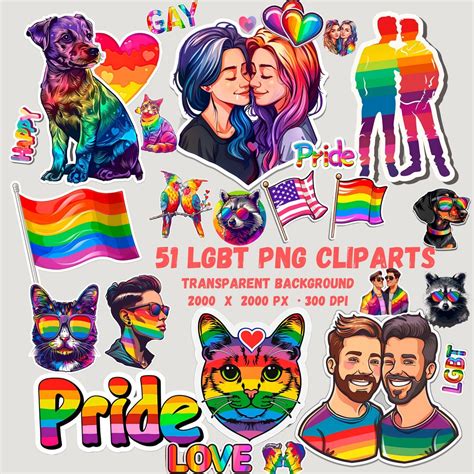 LGBT PNG Bundle LGBT Png Rainbow Png Gay Pride Png Lgbt Quotes Png Gays Digital File