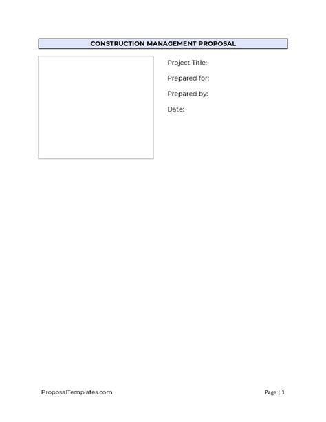 Free Construction Management Proposal Template PDF WORD ODT