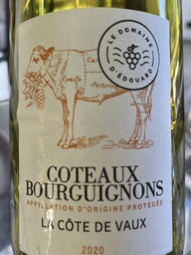 Le Domaine d Édouard La Côte de Vaux Coteaux Bourguignons Blanc Vivino