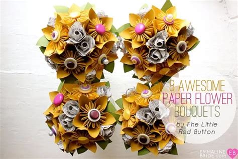 Paper Flower Bouquets for Weddings | Emmaline Bride®