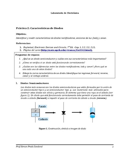 Práctica 2 - c edcedncioe - Práctica 2: Características de Diodos