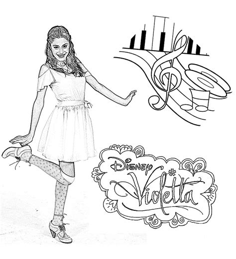 Dibujos Para Colorear De Violetta Y Leon