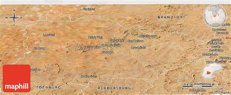 Satellite Panoramic Map of BLOEMFONTEIN