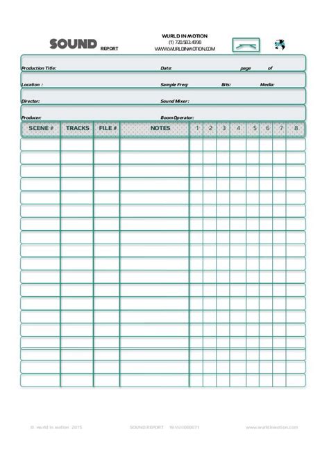 Sound Report Template Printable Word Searches