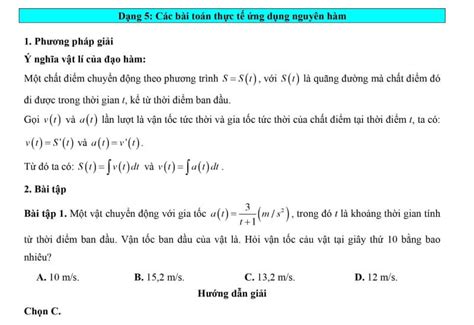 Nguyên hàm là gì Bảng các công thức nguyên hàm đầy đủ và chi tiết nhất