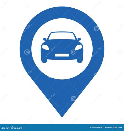 Car Parking Pinpoint Blue Icon Map Parking Pointer Parking Map Point