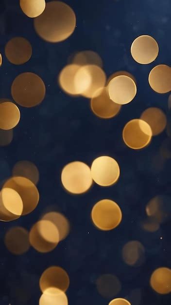 Premium Photo Abstract Bokeh Background Golden Bokeh Circles On Dark