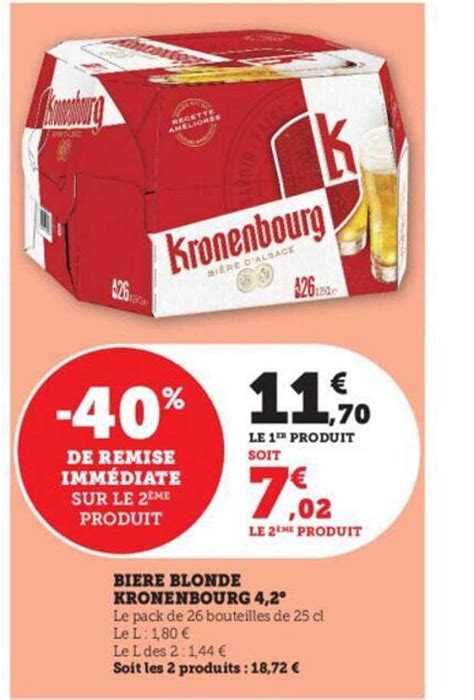 Promo Bi Re Blonde Kronenbourg Chez Hyper U Icatalogue Fr