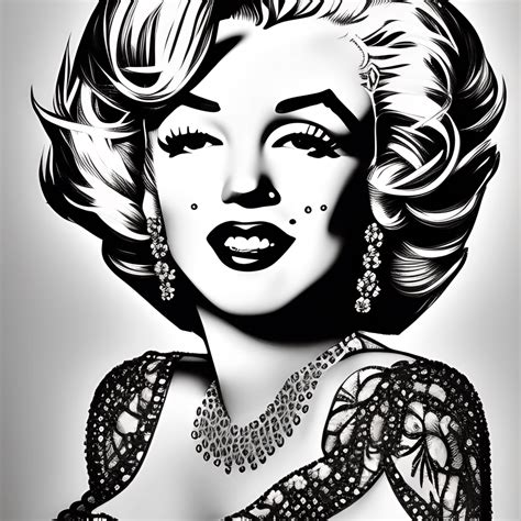 Marilyn Monroe Black And White Drawing