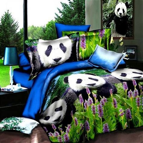 Wholesale 3d Panda Bedding Set Queen Polyester Bed In A Bag Bamboo