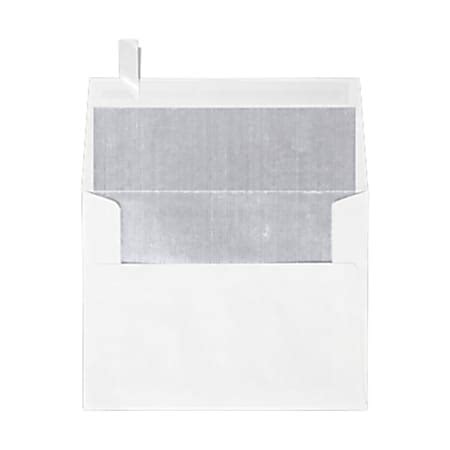 LUX Invitation Envelopes A2 Peel Press Closure SilverWhite Pack Of 500