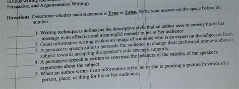 Directions Determine Whether Each Statement Is True Or False Brainlyph