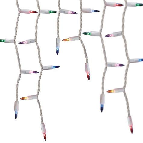 Ge String A Long 300 Count Constant Multicolor Mini Incandescent Plug In Christmas Icicle Lights