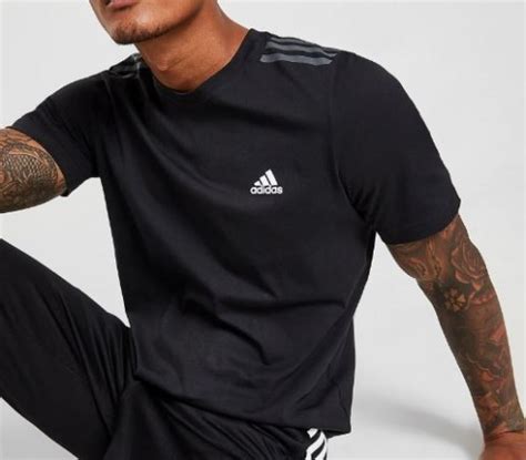 Adidas Ess 3 Stripe T Shirt Mens Black Ugo Sports