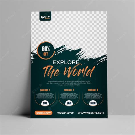 travel flyer design template premium ai generated vector