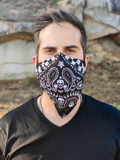 Bandana Face Mask The Only Complete Face Mask With Paisley Etsy