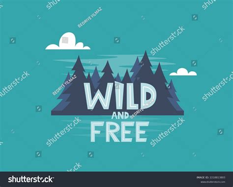 Vector Illustration Handwritten Brush Lettering Wild Stock Vector