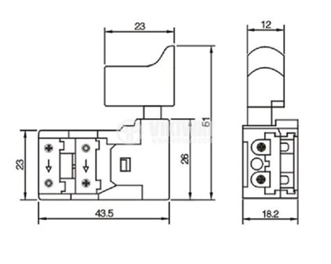 Ключ за ръчни електроинструменти FA2-6/2W-16 6A/250VAC 2NO