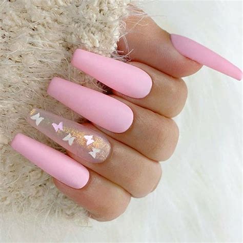 65 Best Coffin Nails Short And Long Coffin Shaped Nail Designs For 2021