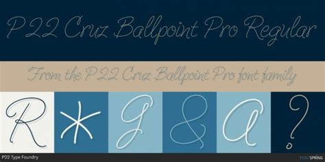 P22 Cruz Ballpoint Pro Font Download Ballpoint Download Fonts Brush